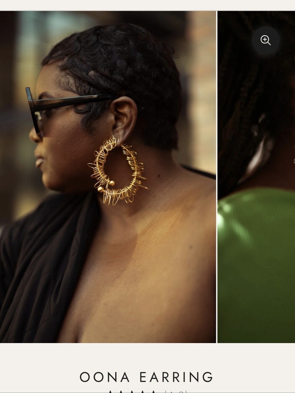 OONA Khoi Gold Statement Hoop Earrings - Bold Women Jewelry LARGE